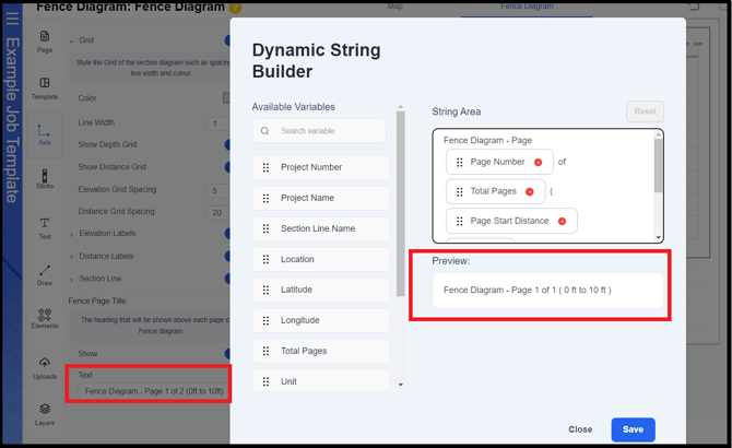 Fence Diagram - Dynamic String Builder