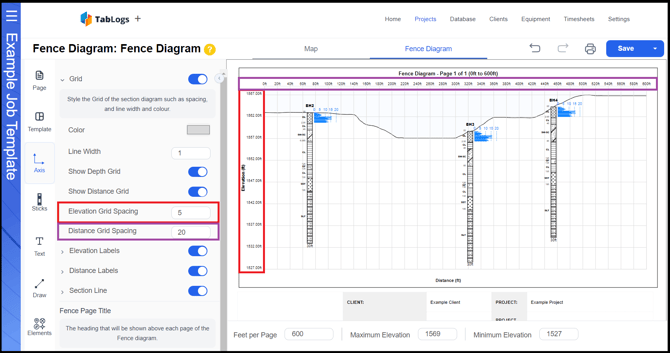 Fence Diagram - Grid